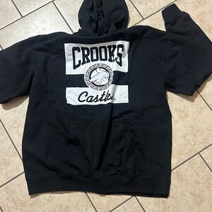 Crooks & Castles Black and White Logo Hoodie XXL